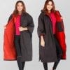 A Swim Robe - Black-Red